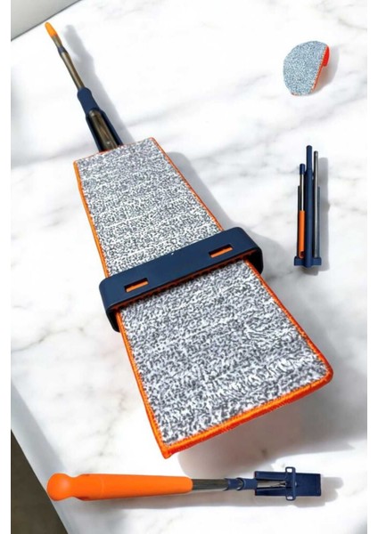 Renkli Kendinden Sıkmalı Mikrofiber Mop 1 Adet Yedek Bez Hediye ile Birlikte modelleri
