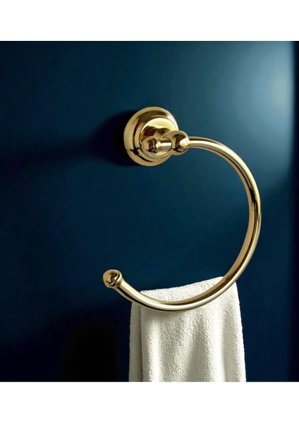 Gold Havluluk Klasik Vintage Tasarım Pirinç Malzeme Parlak Altın Banyo Havluluk fiyatları