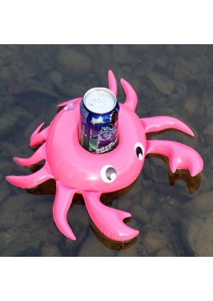 Pembe Yengeç Havuz Oyuncağı ve Bardak Tutucu, Eğlenceli ve Şık Tasarım