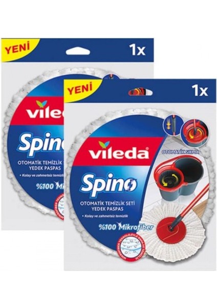 Yedek Paspas Spino x 2 Adet, Temizlik Için Güçlü ve Dayanıklı Set