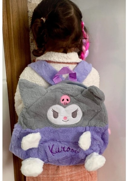 Sanrio Kuromi Peluş Anaokulu Kreş Çantası Lüx Kaliteli Figür Çanta