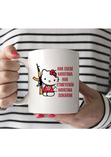 Hello Kitty Hak Edeni Hayatıma Kupa Bardak