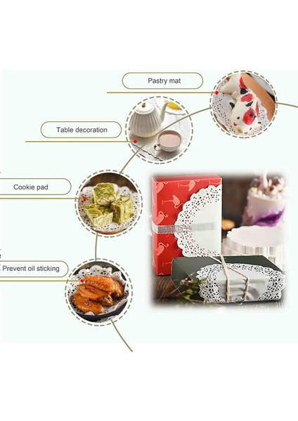 50 Adet Dikdörtgen Kullanat Dantel Kağıt Sunumluk Çok Amaçlı Kağıt Servis Altlığı – 26X37 cm