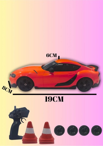 25KM Hız Yapan 2.4ghz Toyota Supra Görünümlü Şarjlı Uzaktan Kumandalı Drift Araba fiyatları