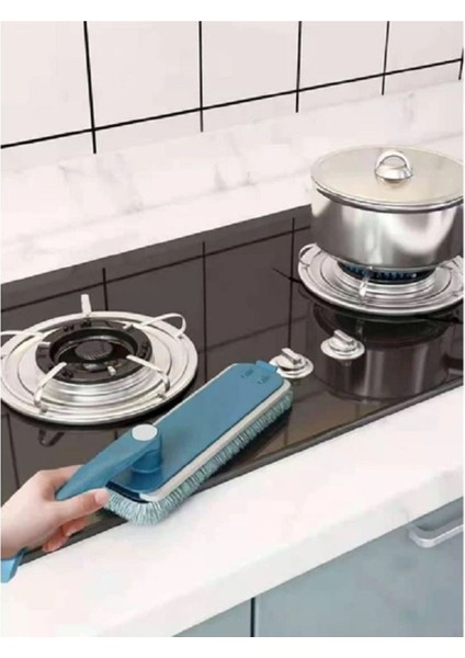 Pratik Çok Amaçlı Mini El Mop Temizlik Fırçası, 360° Dönebilen Katlanır Sap