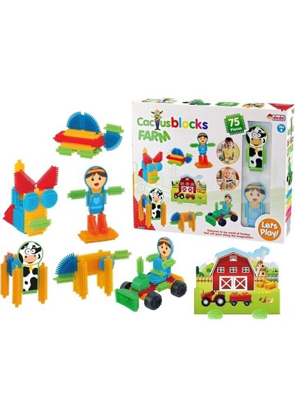 Dede Kaktüs Bloklar Çiftlik 75 Parça
