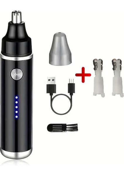 USB Şarjlı Burun ve Kulak Tüy Kesme Cihazı – Kaş Şekillendirme Aparatı, Taşınabilir, Ergonomik Tasarım, 500MAH Lityum Pilli, Kolay Temizlik ve Sessiz Çalışma Özelliği