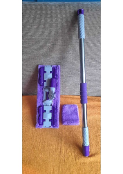 Renkli Teleskobik Mikrofiber Mop, Ayarlanabilir, Yedek Bez ile Birlikte fiyatları