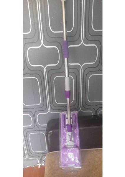 Renkli Teleskobik Mikrofiber Mop, Ayarlanabilir, Yedek Bez ile Birlikte fırsatları