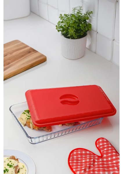 Dikdörtgen Plastik Buhar Kanallı Borcam Kapağı, Kırmızı Renkli modelleri