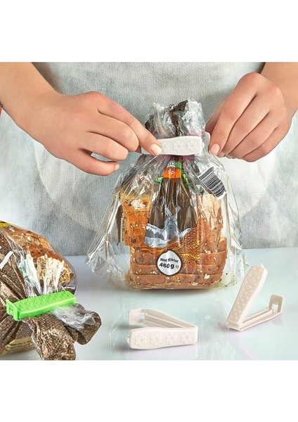 Mini Hava Geçirmez Plastik Poşet Kapak Klipsi, 5'li Paket, Beyaz Renk fiyatları