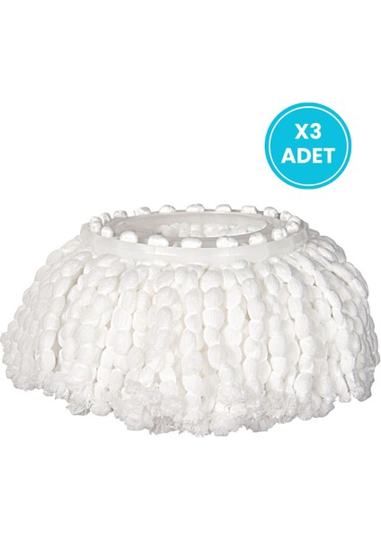 Yedek Mop Seti F173, 3'lü, Temizlik İçin Uygun, Pratik ve Dayanıklı modelleri