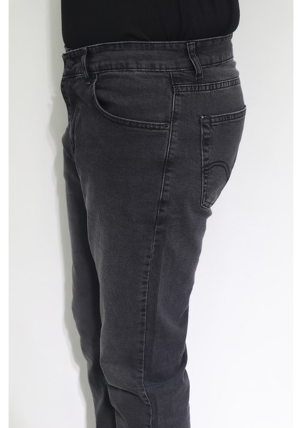 Fistan Store Erkek Gri Normal Bel Dar Kesim Boru Paça Jean Pantolon modelleri