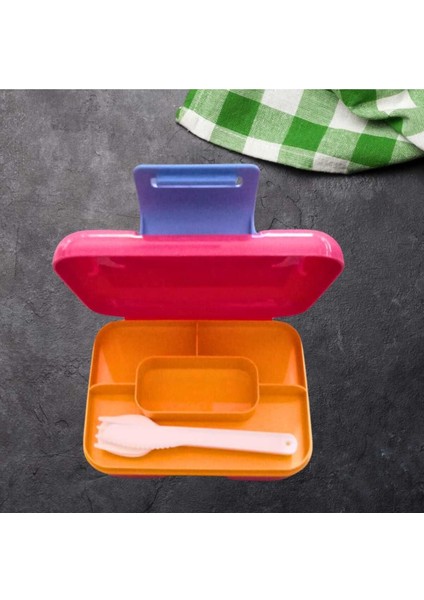 Bölmeli Çocuk Kahvaltı ve Piknik Saklama Kabı, Pembe Renk modelleri