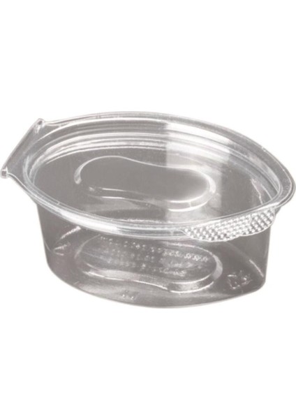 30 cc Pet Kapaklı Sos Kabı 100 Adet, Turuncu Renkli, Dayanıklı ve Pratik Kullanım