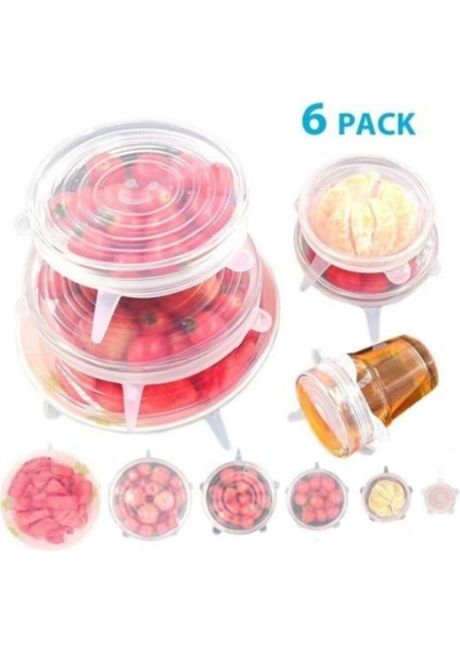 Bej Silikon Kapak Seti, 6'lı, Esnek ve Pratik Mutfak Koruyucu modelleri