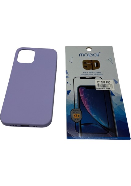 iPhone 12 Pro Lila Silikon Kılıf Kırılmaz Cam Hediye fiyatları