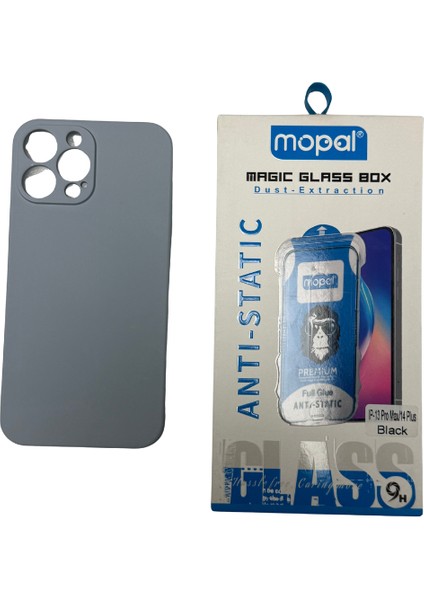 iPhone 13 Pro Max Gri Silikon Kılıf Kırılmaz Cam Hediye fiyatları