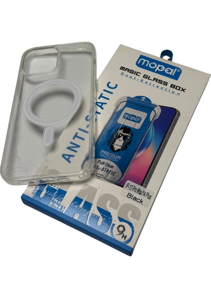 iPhone 13 Pro Max Magsafe Şeffaf Silikon Kılıf Kırılmaz Cam Hediye fiyatları
