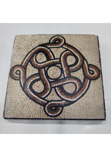 Doğal Taş Banyo Gider Kapağı, Dekoratif Figürlü, 10x10 cm, Şık Tasarım