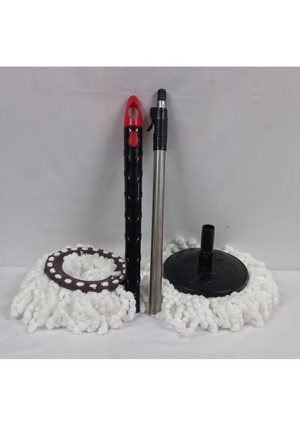 Döner Başlıklı Vilada Saplı Mop Pas Pas 2 Adet Püskül, Pratik Temizlik Seti fiyatları