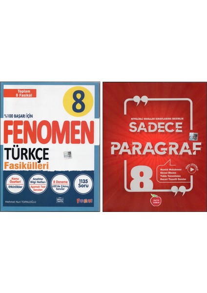 Fenomen 8.sınıf Türkçe Fasikülleri+Newton Sadece Paragraf (2 Kitap)