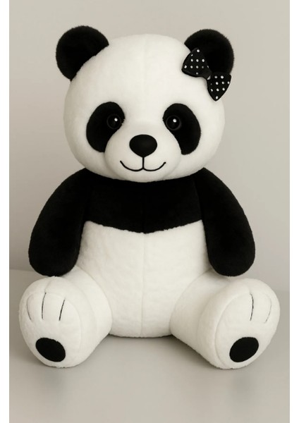 Siyah Tokalı Peluş Panda - 90 cm