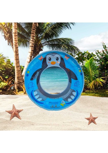 Renkli Çocuk Güvenlik Simidi ve Şapka Seti, 70 cm Bel Ölçüsü, Mavi Renk