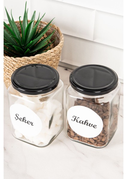 2'li Siyah Metal Kapaklı Kare Cam Saklama Kabı Seti 720 Ml, Şık ve Kullanışlı Ürün fiyatları