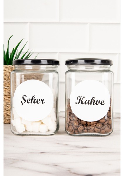 2'li Siyah Metal Kapaklı Kare Cam Saklama Kabı Seti 720 Ml, Şık ve Kullanışlı Ürün modelleri