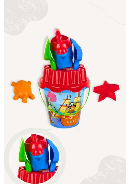 Yaz Plaj Kova Seti, Ibrik, Kürek, Tırmık ve Kum Kalıbı, Renkli Eğlence