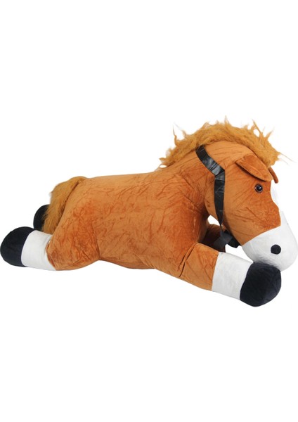 Nessiworld Peluş Yatan Kahverengi At 75 Cm.