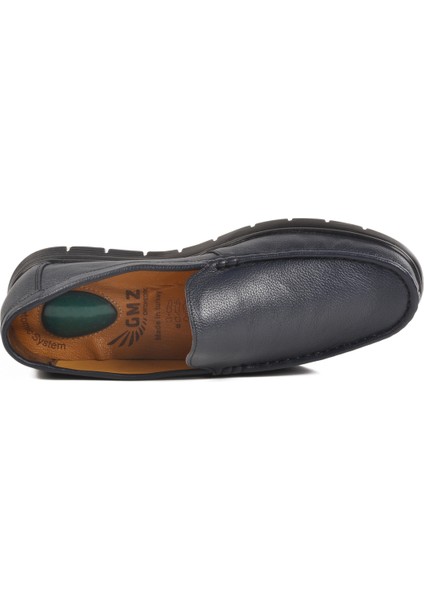 Lacivert Hakiki Deri Jel Taban Anatomik Erkek Casual Ayakkabı 024 M fırsatları