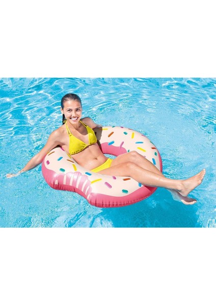 Şişme Donut Simit 94 Cm, Deniz Temalı, Eğlenceli ve Renkli Simit Şişme Oyuncak