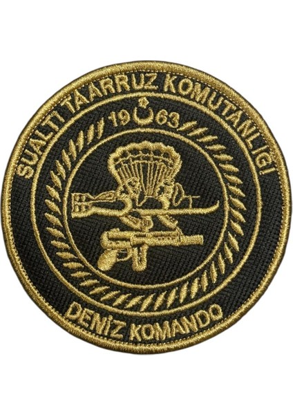Tan Rengi Sat Deniz Komando Nakış Patch Peç - 8 cm
