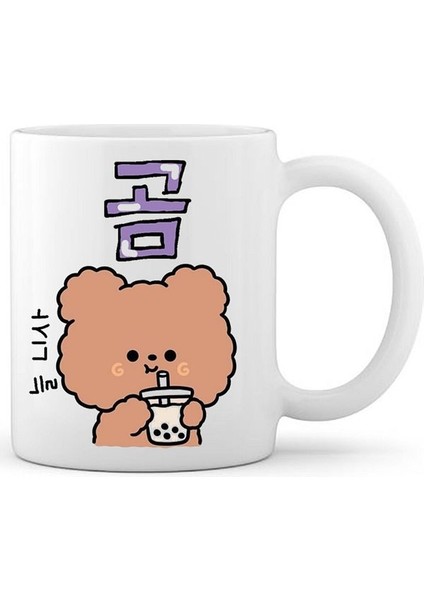 Ayıcık Kore Kupa Kahve Bardağı Harajuku Anime K-Pop Mug (Tekli)
