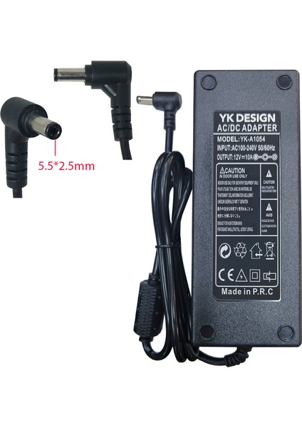 12V 10A Standart Uç Adaptör 5.5*2.5mm 12 Volt 10 Amper Ac-Dc Adaptör modelleri