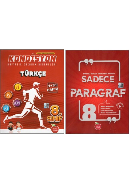 8.sınıf Türkçe Kondisyon+Sadece Paragraf (2 Kitap)