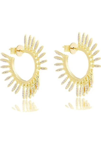 Saçak Gümüş Küpe SB2018, 925 Ayar Gümüş, Ithal Ürün