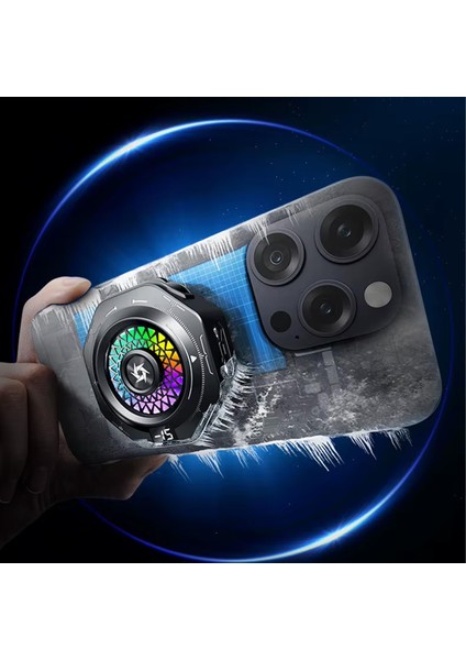 Manyetik Telefon Tablet Soğutma Fanı 7 Kanatlı Hidrolik Fan -15 Derece Göstergeli Sessiz Soğutucu Ios Android Pubg Gaming Uyumlu Tak Çalıştır fırsatları