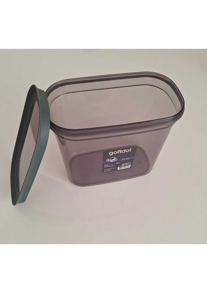 Geniş ve Şık 2.1 Litrelik Kahverengi Saklama Kabı, Pratik Kullanım Sağlar