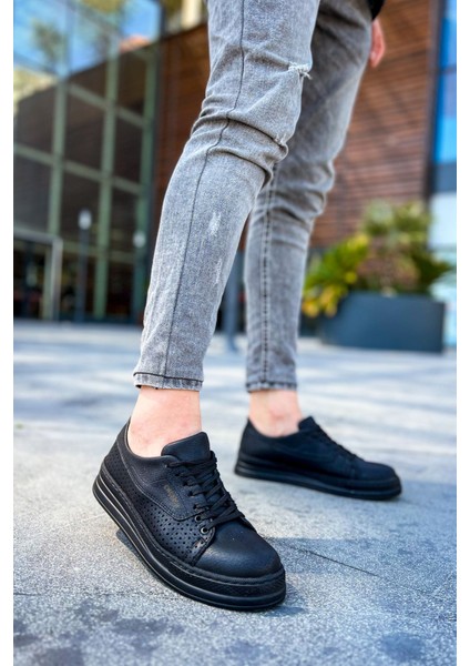 J043 Cowien Ortopedik Taban Günlük Cilt Erkek Sneaker Spor Ayakkabı Cst Siyah modelleri