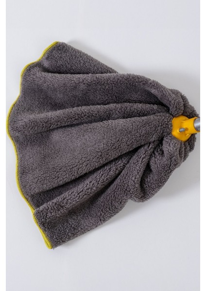 Kalın Mikrofiber Mop Başlığı, Yedek Paspas Ucu, Antrasit Renk