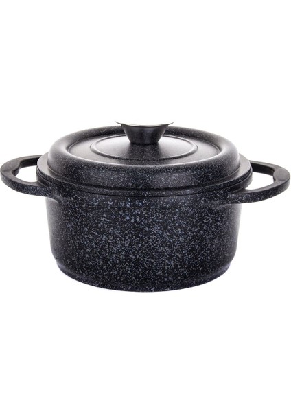 Derin Alüminyum Tencere 20 Cm, Siyah, Dayanıklı ve Şık Tasarım