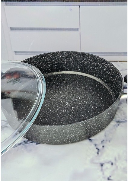 28 cm Granit Karnıyarık ve Pilav Tenceresi, 6-8 Kişilik, Şık ve Dayanıklı Kullanım