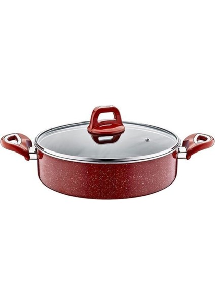 Kiremit Renkli Basık Tencere No:24, Şık ve Kullanışlı Mutfak Gereci