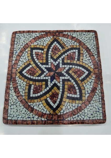 Doğal Taş Banyo Gider Kapağı, 10x10 cm, Dekoratif Figürlü Şık Tasarım