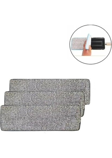 Yedek Mikrofiber Tablet Mop Bezi, 3'lü Paket, Temizlik İçin Uygun