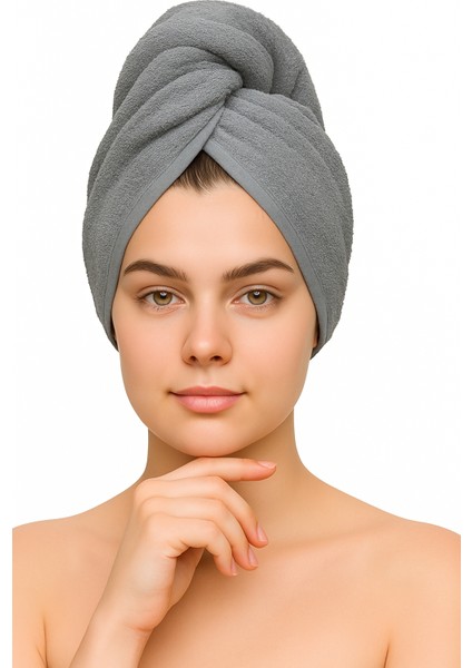 Düğme Lastikli Havlu Bone , Saç Bone ,Pamuklu Saç Bone , Bukle Baş Havlusu ,Saç Kurutma Bonesi