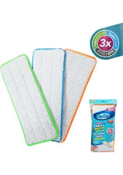 3'lü Mikrofiber Tablet Bezi Seti, Temizlik ve Parlaklık İçin İdealdir